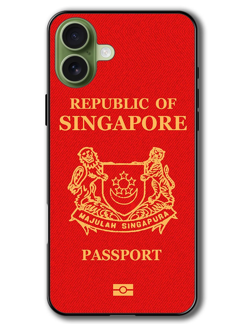 Theodor Case Compatible with Apple iPhone 17 6.3 Inch Protection Shockproof Bumper Cover Singapore Passport - Image 1