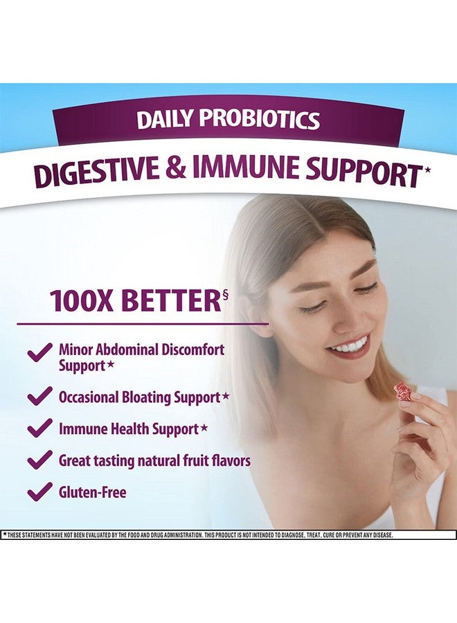 Digestive Advantage Probiotic Gummies for Digestive Health, Daily Probiotics for Women & Men, Support for Occasional Bloating, Minor Abdominal Discomfort & Gut Health, 2x90ct bottles Superfruit - Image 1