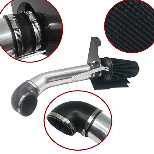 OBUYTO 4 Inch Performance Cold Air Intake Filter Kit with Heat Shield for 99-06 GMC/Chevy V8 4.8L 5.3L 6.0L Silverado 1500 2500 3500 (Silver & Black) - Image 5