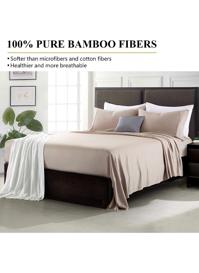 Ibama 100% Cotton Bed Sheet Set With Pillowcases 4 Pieces Including 1 X Fitted Sheet 2 X Pillow Covers 1 X Flat Sheet Breathable And Machine Washable Queen Size, Light Brown 02 - pzsku/Z3100C78F1ED5A5E292C1Z/45/_/1738148557/a59b2fbb-1b05-4622-ba2b-2c7cf0f416c6