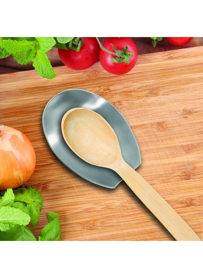 OGGI Spooner Stainless Steel Spoon Rest - Set of 4 - Holds Kitchen Utensils for Mess Free Cooking, Great Spoon Rest for Counter, Stove Top, or Coffee Station; Kitchen Accessories, Utensil Rest - Image 5