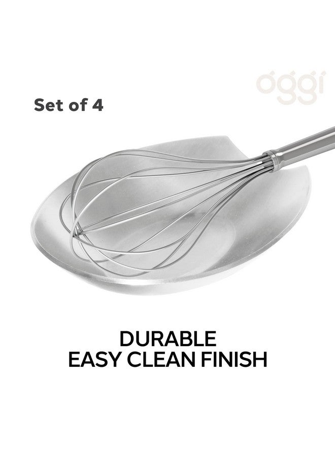 OGGI Spooner Stainless Steel Spoon Rest - Set of 4 - Holds Kitchen Utensils for Mess Free Cooking, Great Spoon Rest for Counter, Stove Top, or Coffee Station; Kitchen Accessories, Utensil Rest - Image 2