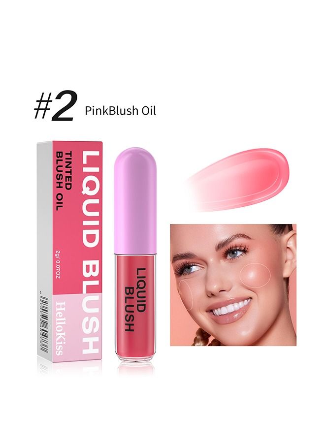 HelloKiss 1PCS Color Changing Blush Oil, Moisturizing Blusher For Cheeks And Lips Balm, Create Natural And Vibrant Makeup 02 - Image 1
