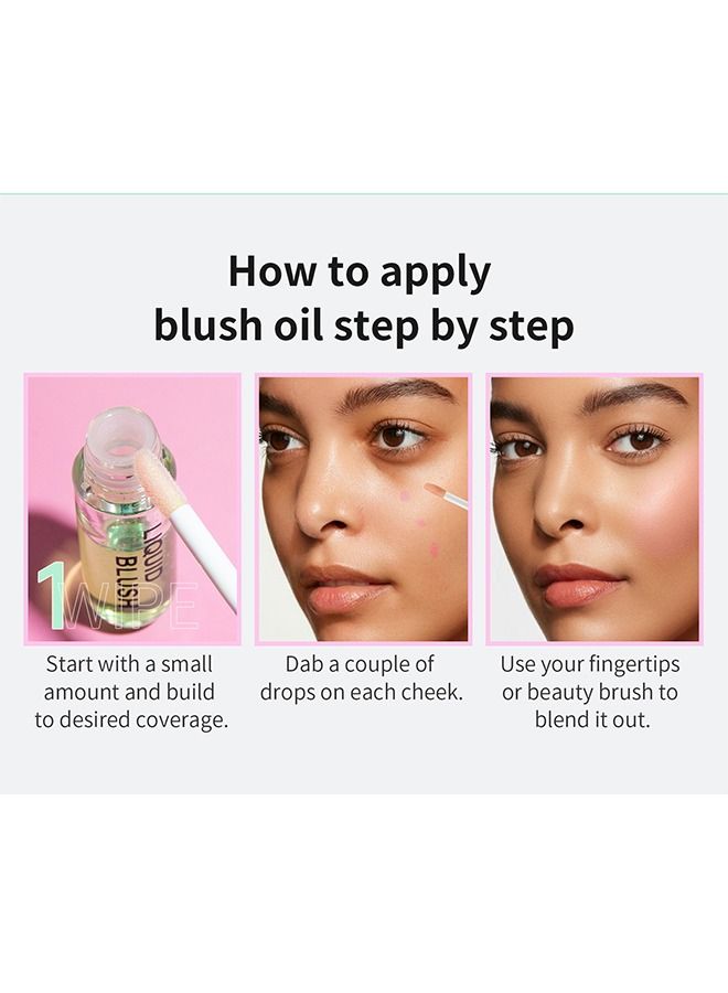 HelloKiss 1PCS Color Changing Blush Oil, Moisturizing Blusher For Cheeks And Lips Balm, Create Natural And Vibrant Makeup 02 - Image 4