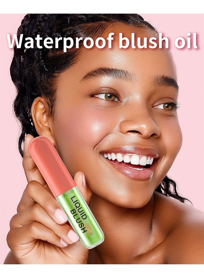 HelloKiss 1PCS Color Changing Blush Oil, Moisturizing Blusher For Cheeks And Lips Balm, Create Natural And Vibrant Makeup 02 - Image 3