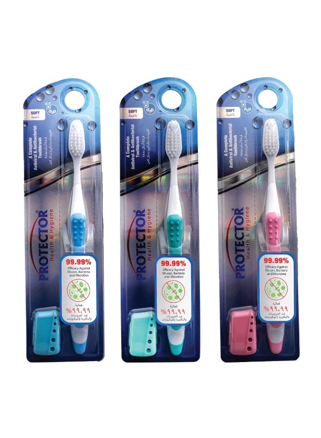 بروتيكتور® فرشاة أسنان مضادة للفيروسات والبكتيريا - قياسية - ناعمة - Image 4