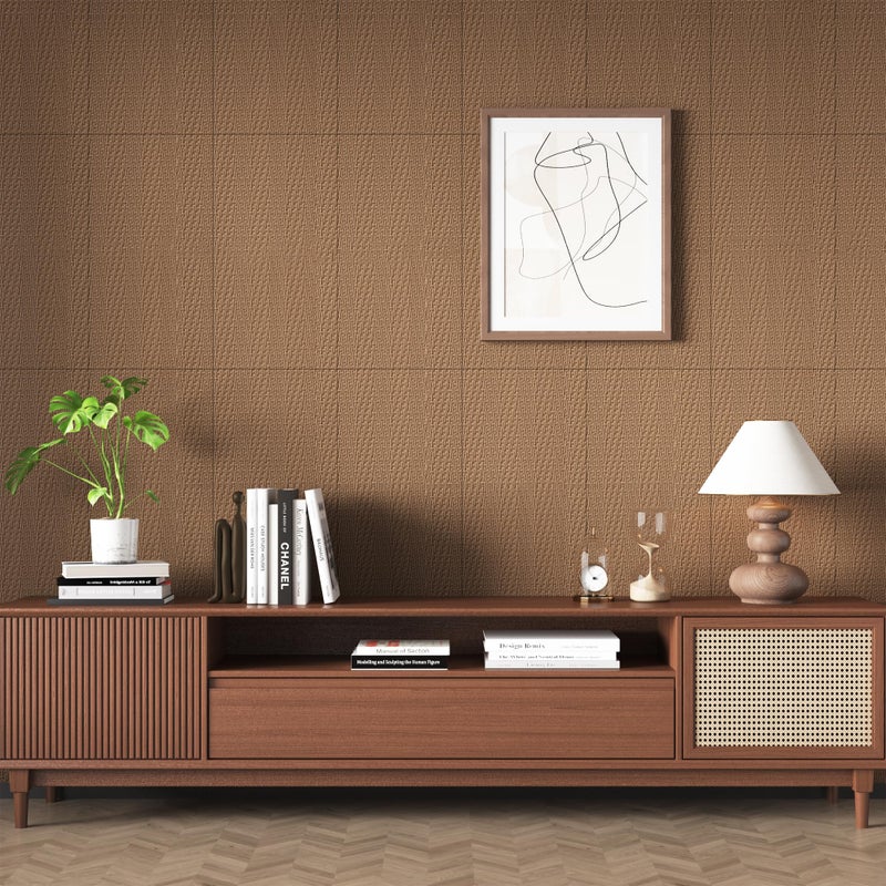 Haimin Wall Panels Peel and Stick 10 Pieces 23.6x11.8in (19.4 Sq. Ft. Coverage) Lightweight Backsplash Textured Grasscloth Look Self-Adhesive Tile Ideal for Kitchen Bathrooms Living Rooms Bedrooms - Image 3