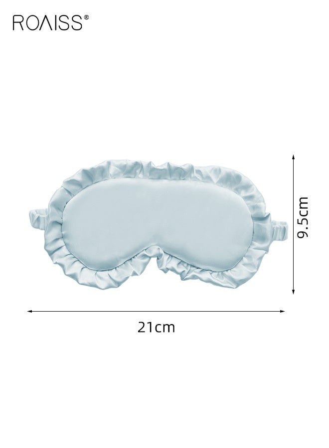 roaiss Lace Eye Mask Sleep Elastic Band Eye Mask Light Blocking Non Pressure Breathable Travel Embroidered Eye Protector - Image 2