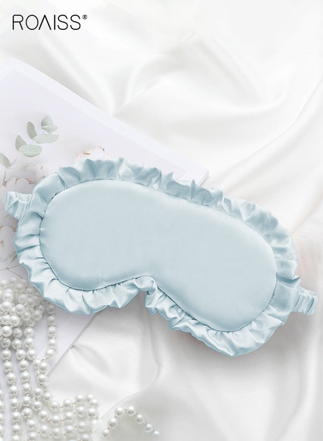 roaiss Lace Eye Mask Sleep Elastic Band Eye Mask Light Blocking Non Pressure Breathable Travel Embroidered Eye Protector - Image 3