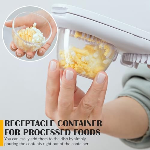 CraftyCrocodile Egg Slicer for Hard Boiled Eggs - 3 Slice Modes Egg Cutter, Heavy Duty, Stainless Steel Dicer - Kitchen Chopper Tool for Strawberry, Mushroom, Grape, Cherry Tomato - White - Image 4
