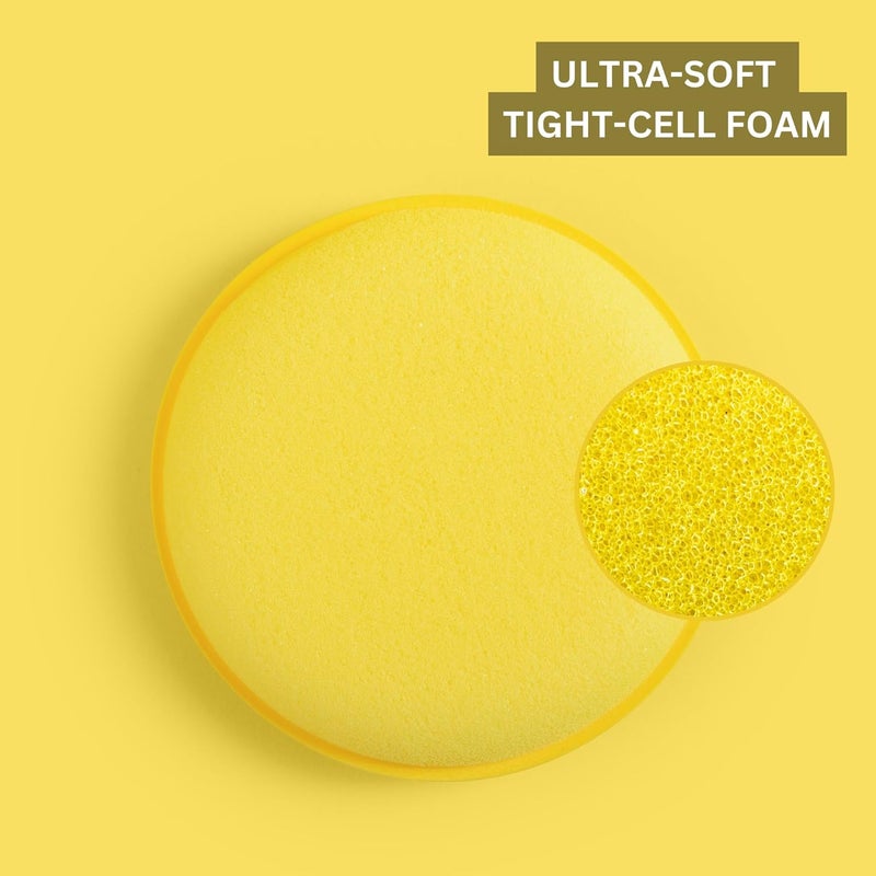 The Pro Stuff® 4” Soft Applicator Foam Pads - Hand Detailing Pads Ideal for Applying Dressings, Polishes, Waxes, and Interior Detailing Products - Detailing Accessory, 8 Pack - Image 2