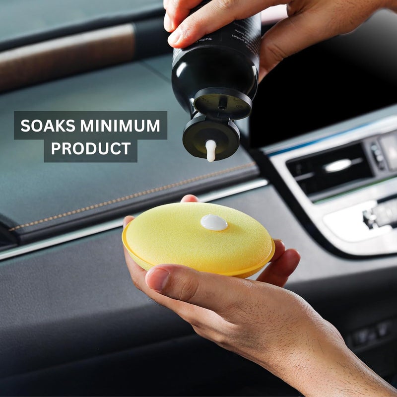 The Pro Stuff® 4” Soft Applicator Foam Pads - Hand Detailing Pads Ideal for Applying Dressings, Polishes, Waxes, and Interior Detailing Products - Detailing Accessory, 8 Pack - Image 4