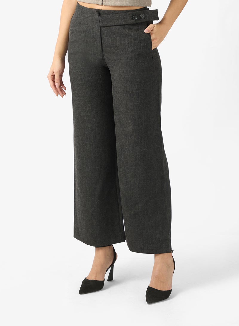 فيرو مودا بنطلون فيمبيستي بخصر متوسط وحزام عريض - Image 1