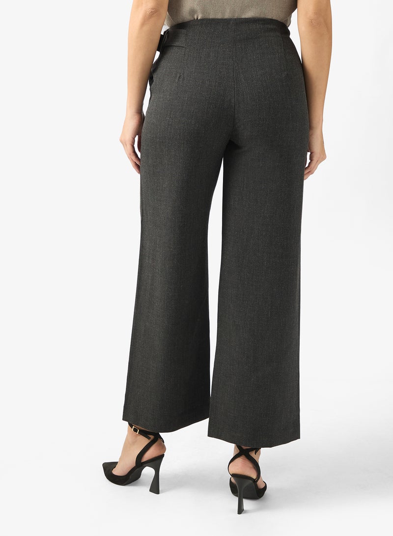 فيرو مودا بنطلون فيمبيستي بخصر متوسط وحزام عريض - Image 3