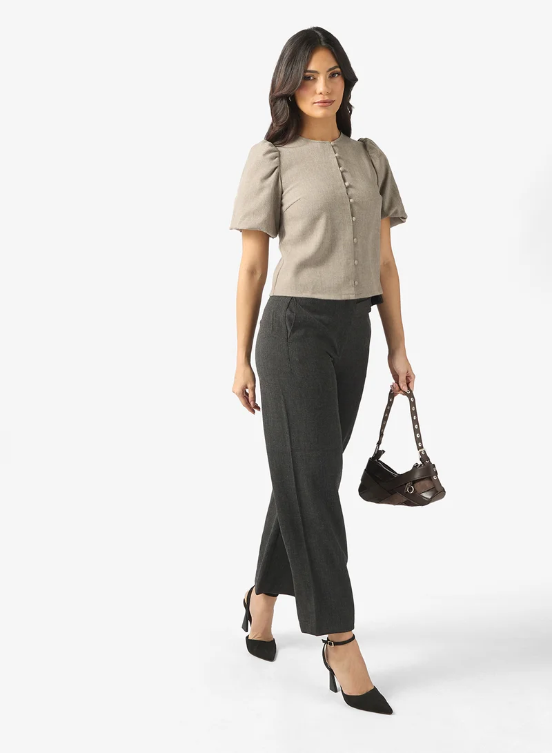 VERO MODA Vmbestie Mid Waist Wide Strap Pant