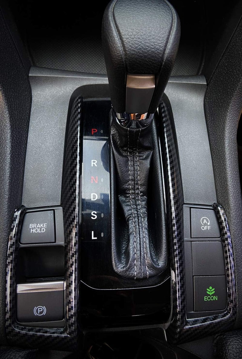 GZXinWei Carbon Fiber Gear Shift Frame Cover for Honda Civic - Image 2