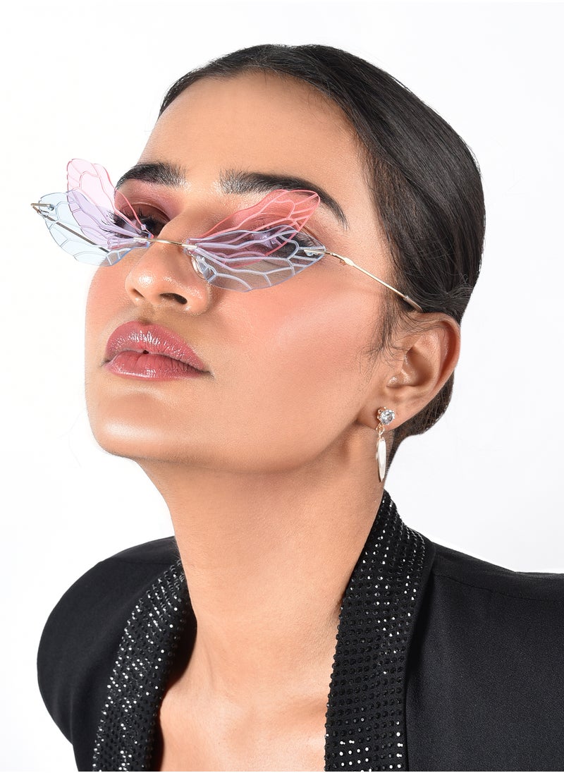 Woggles Red Pappy Zanthe Pink Butterfly Sunglasses  - Image 1