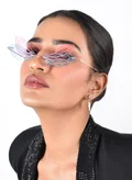 ووجلز نظارة شمسية بابي زانثي وردي بفراشة حمراء