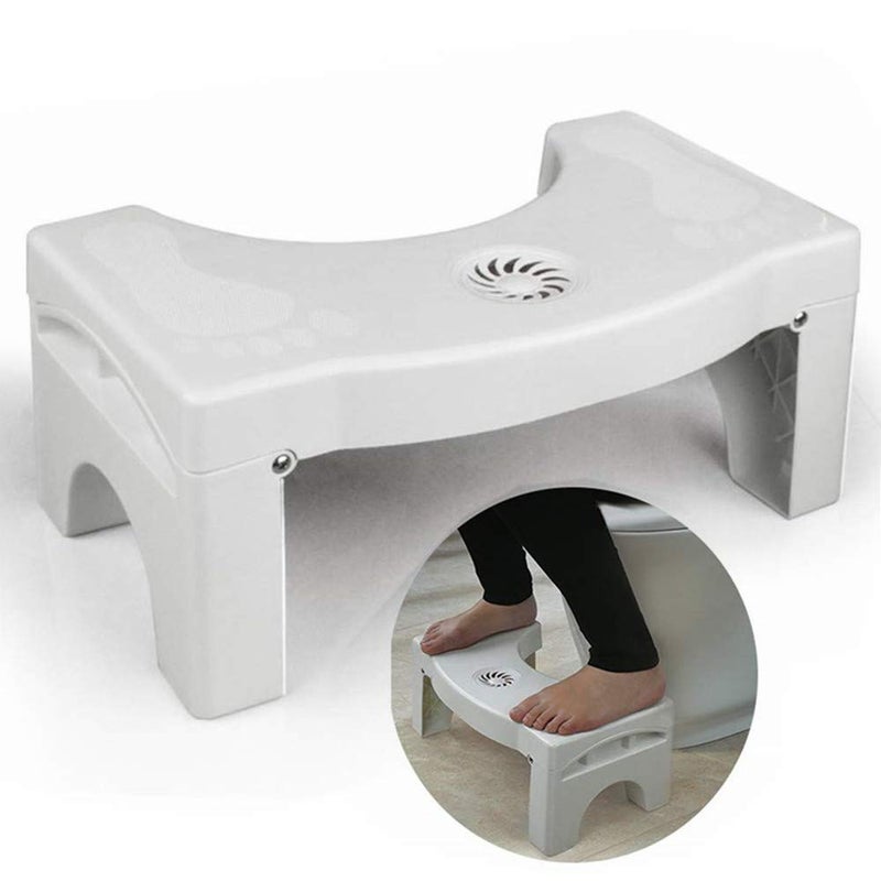 KREZON 7 Folding Squatting Toilet Stool Plastic NonSlip Foldable Bathroom Stools Toilet Step Stool Kids Comfortable Squat Aid Stool with Aromatherapy Clean Toilet Air - Image 5