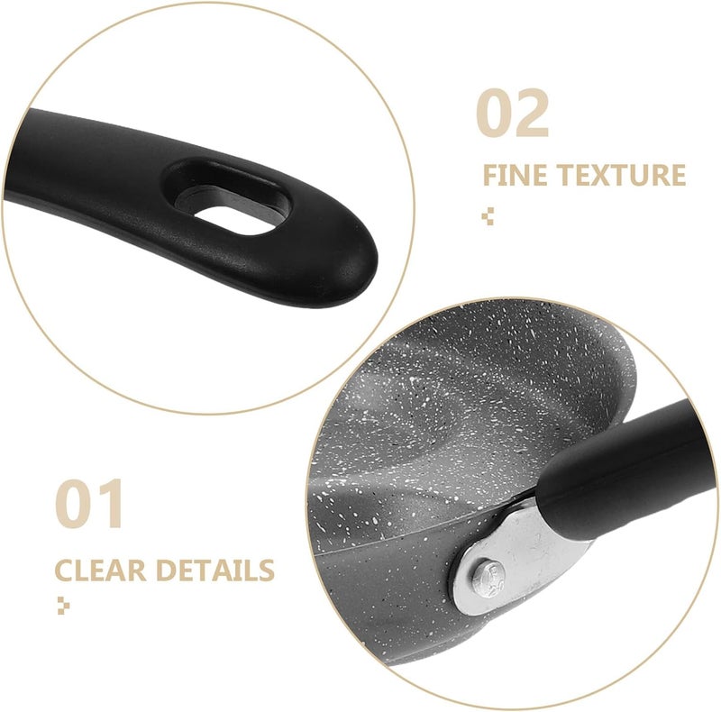 Nonstick 24cm Egg Frying Pan 4-hole Pancake Pan Gray Multifunctional Small Omelet for Gas and Induction Cookers Breakfast Cooking - Image 3