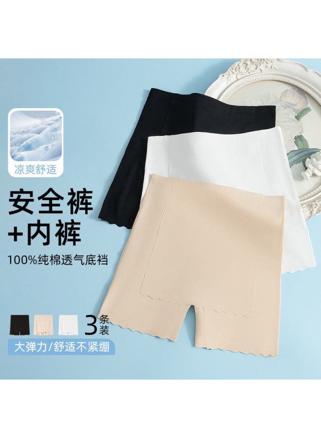 Goso 3-Pack Safety Shorts/Anti-Peep Underwear Base Layer Comfortable Breathable Anti-Exposure Women'S Summer Breathable - Image 2