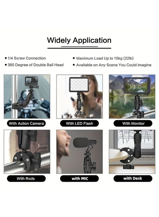 Extended Length 9 45inch Motorcycle Bicycle Camera Mount Handlebar Bracket For Insta360 X5 X4 DJI OSMO Action 5 Pro - Image 4