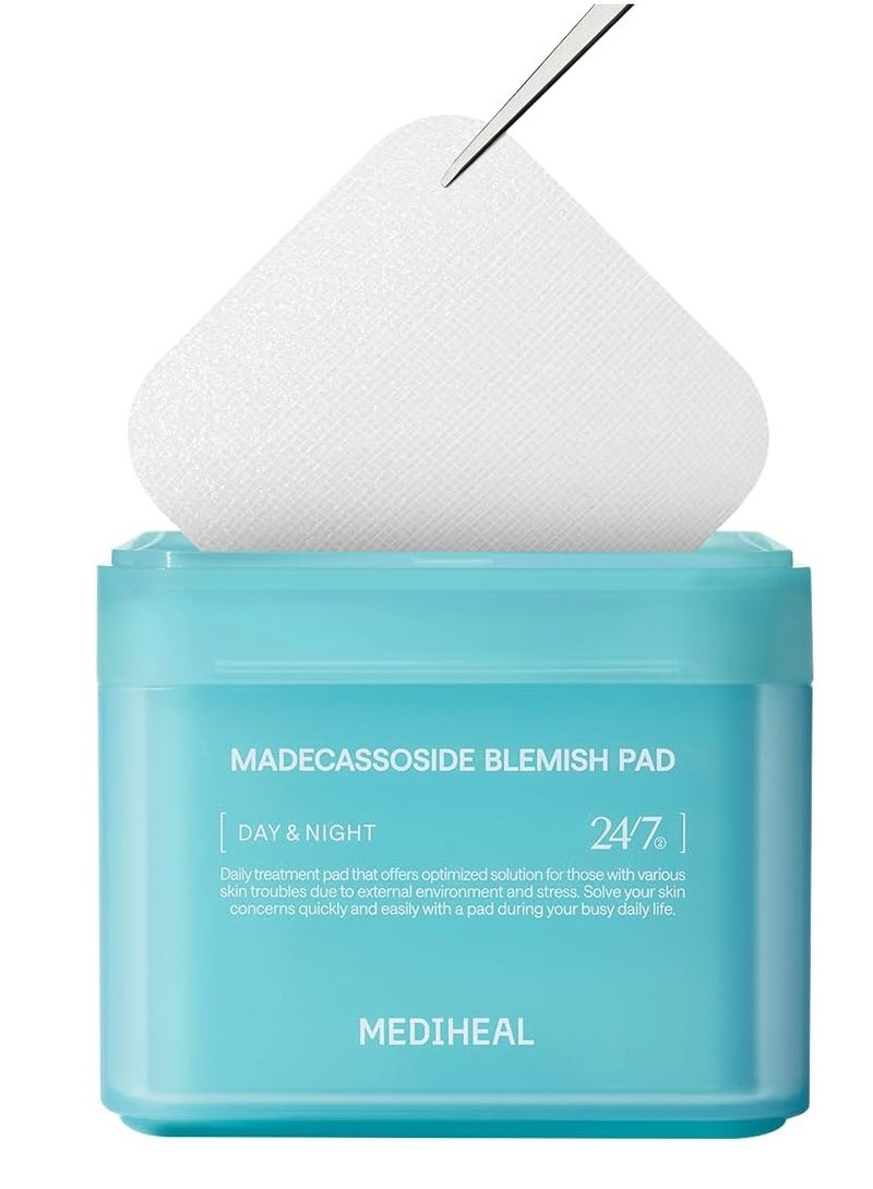 MEDIHEAL Madecassoside Blemish Pad | Square Cotton Facial Toner Pads With Centella Asiatica  Madecassoside | Anti Blemish Face Pads To Improve Uneven Skin Tone | 100 Pads - Image 1