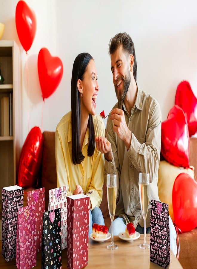 XiaosRen 24Pcs Valentine Treat Bags, Small Gift Bags with Stickers, Goodie Mini for Valentine's Day Presents Wrapping Party Favor. - Image 4