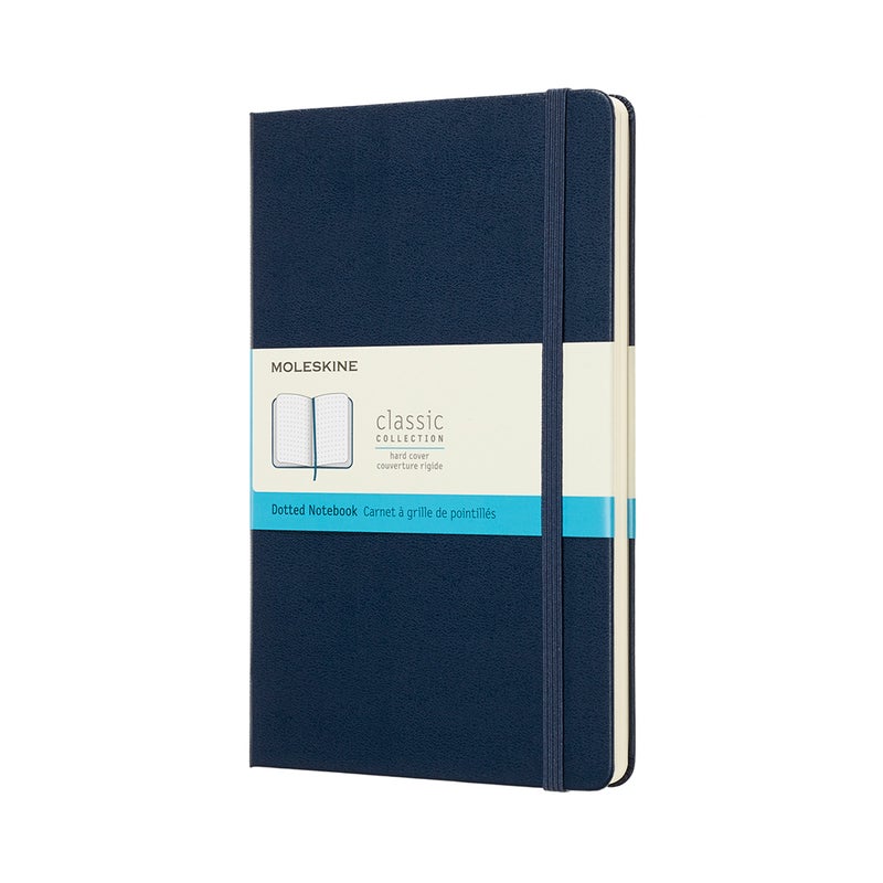 MOLESKINE Large Notebook Dot Grid Pages Sapphire Blue Hard Cover 240 Pages - Image 1