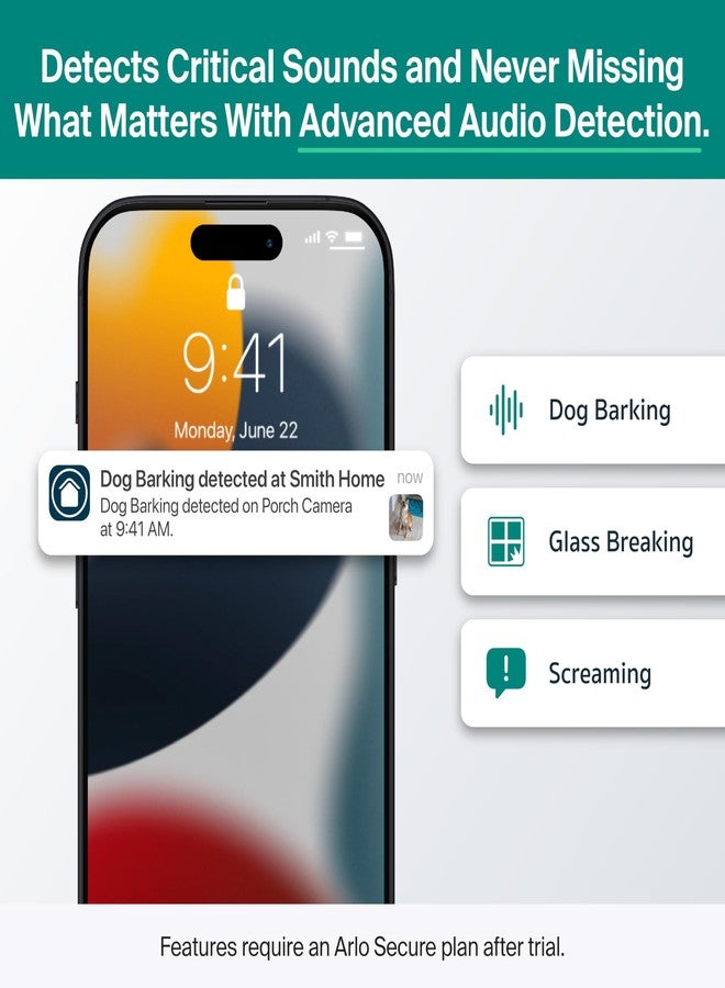 ARLO كاميرا أمان أرو الأساسية بزاوية دوران 2K، قابلة للتوصيل، تعرف على الأشخاص، كشف الطرود، معاينة متحركة، تجربة لمدة شهر واحد من خطة الأمان، واي فاي مزدوج النطاق، تتبع الحركة التلقائي، كاميرا واحدة، بيضاء - Image 3