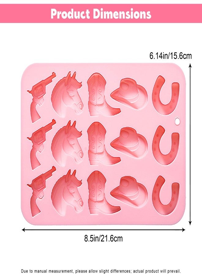 Ysqool Cowboy Chocolate Mold, Cowboy Hat, Cowboy Boot and Horse Shapes, Cowboy Silicone Mold for DIY Cake Decorating Cupcake Topper Fondant Candy Gum Polymer Clay, Western Themed Party Decorations - Image 2
