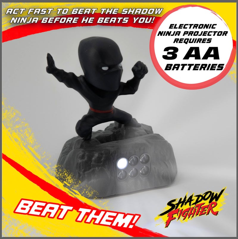 Fotorama Shadow Fighter Game, are You Faster Than The Mysterious Shadow Ninja? Interactive Projector, Knuckle Shadow Punchers, Training Mode, Develops Agility and Quick Thinking, for Ages 4 and Up - Image 4