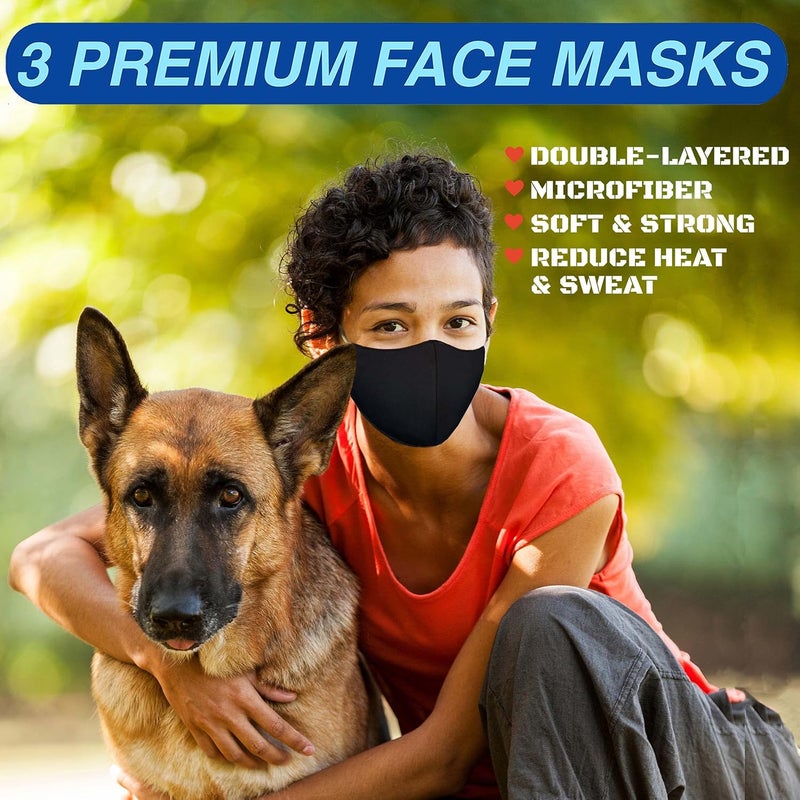 Arcarius Breathable Sports Face Mask – Moisture Wicking Gym & Travel Fit (3-Pack) - Image 2