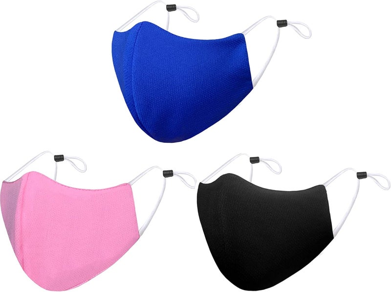 Arcarius Breathable Sports Face Mask – Moisture Wicking Gym & Travel Fit (3-Pack) - Image 1