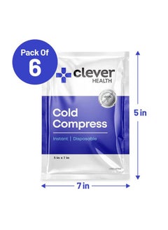 clever Instant Cold Pack | Disposable Ice Packs - Cold Therapy - for Injuries, Swelling, Inflammation, Muscle Strains, Sprains, Perfect for First aid Kit, Outdoor Activities, Athletes. 5x7 Inches, 6 Pack.  - Image 3