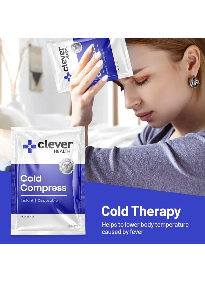 clever Instant Cold Pack | Disposable Ice Packs - Cold Therapy - for Injuries, Swelling, Inflammation, Muscle Strains, Sprains, Perfect for First aid Kit, Outdoor Activities, Athletes. 5x7 Inches, 6 Pack.  - Image 5