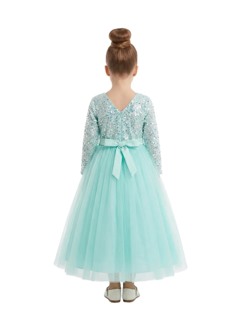 Bidani  Long Sleeve Mint Mesh Tutu Dress for Women | Best Price UAE