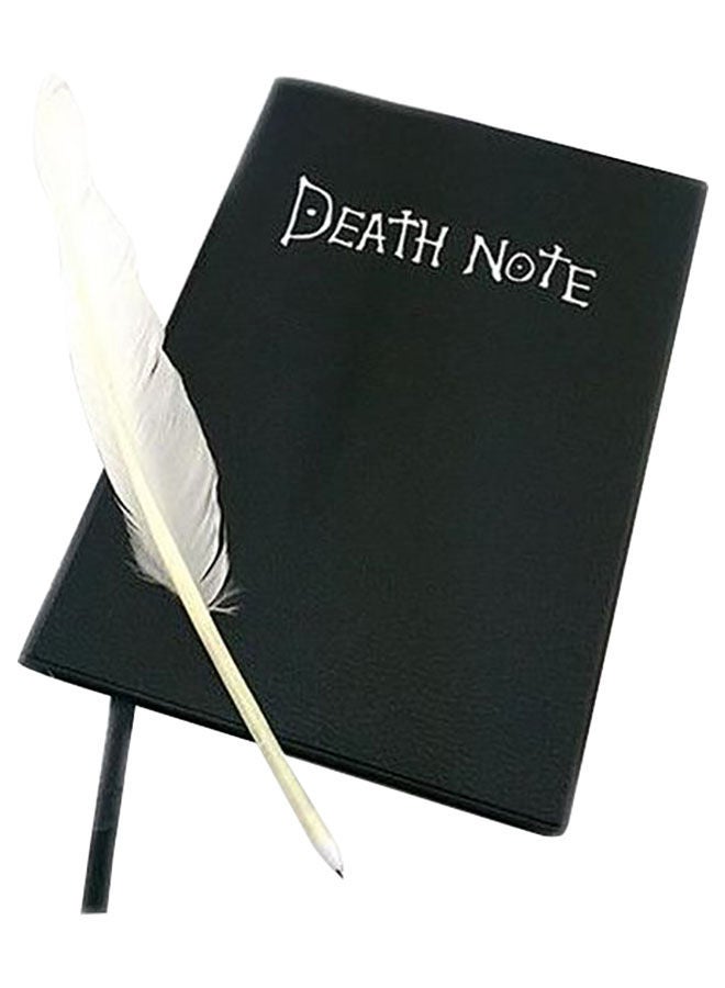 NIBEMINENT Death Notebook With Feather Black - Image 1