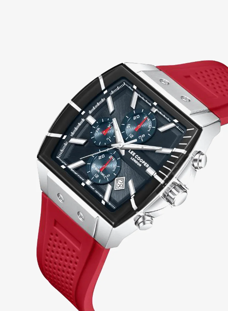لي كوبر Men's Silicone MULTIFUNCTION Watch LC08399.398 - 41×49.5 mm