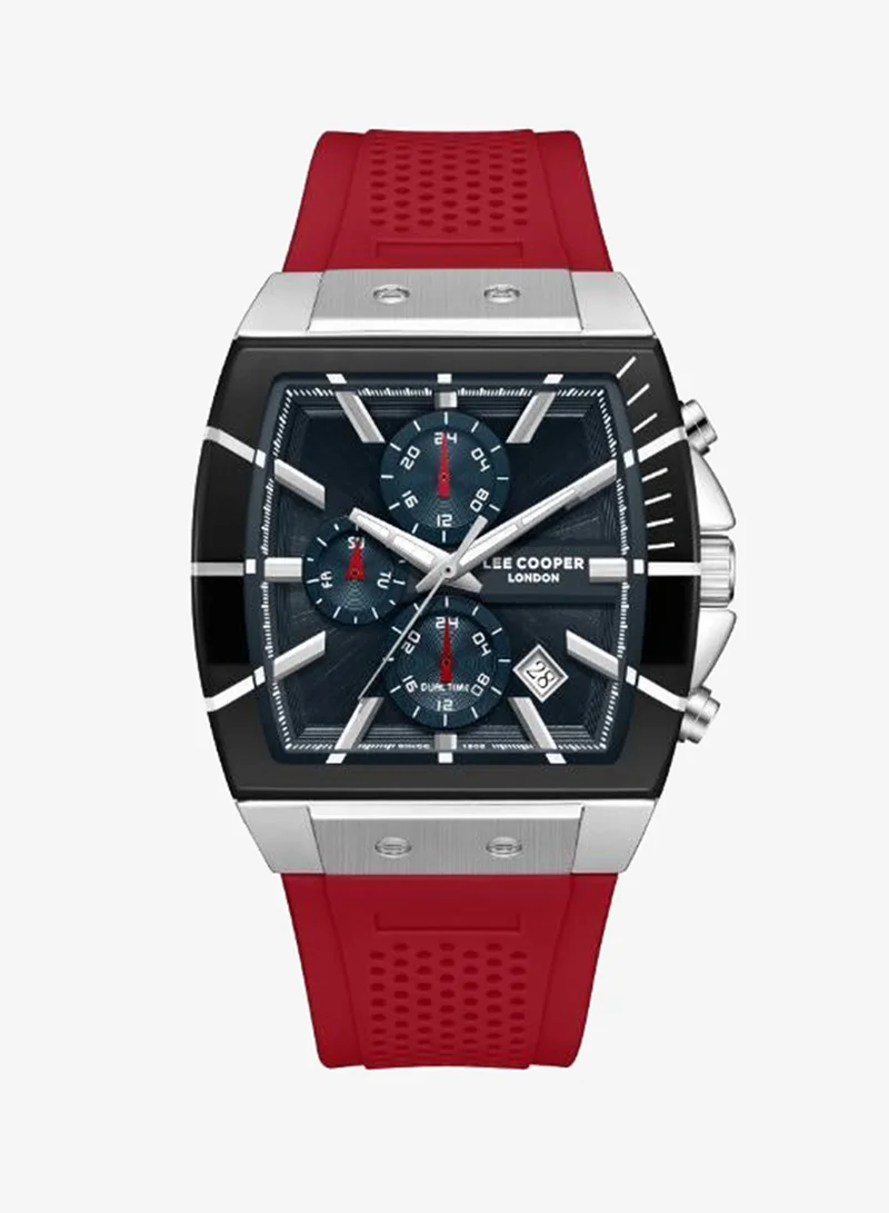 لي كوبر Men's Silicone MULTIFUNCTION Watch LC08399.398 - 41×49.5 mm
