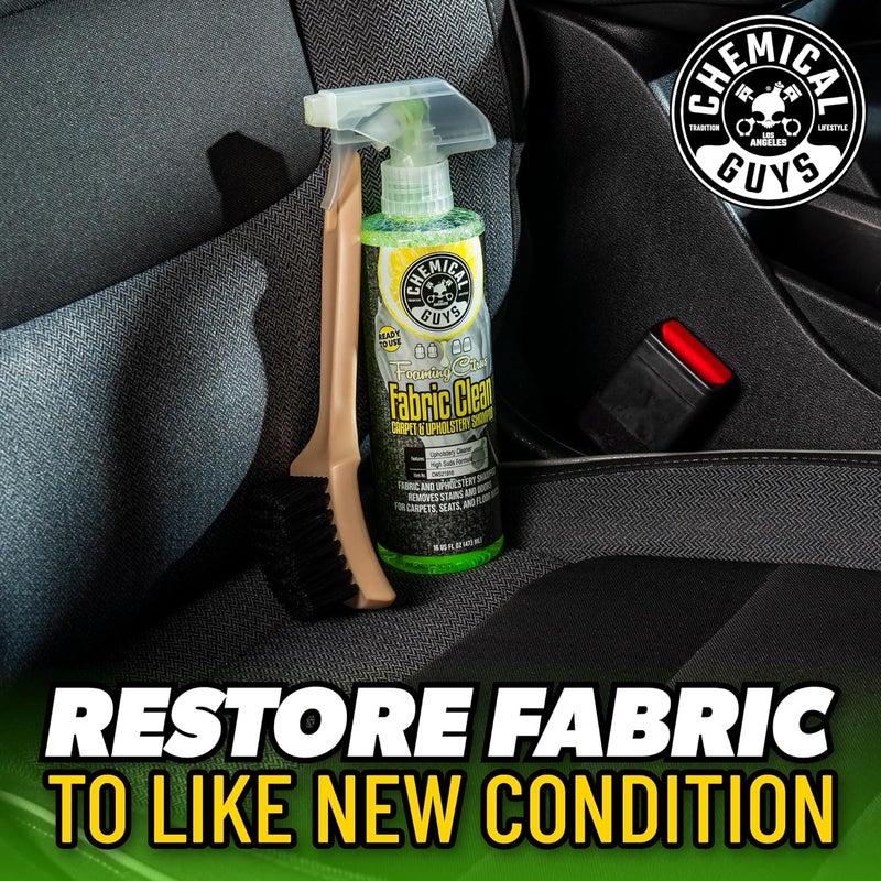 Sprayable Citrus Fabric Clean Carpet & Upholstery Cleaner (Car Carpets, Seats & Floor Mats), 16 fl oz, Citrus Scent + Induro 7 Heavy Duty Nifty Interior Brush - HOL463 - Image 5