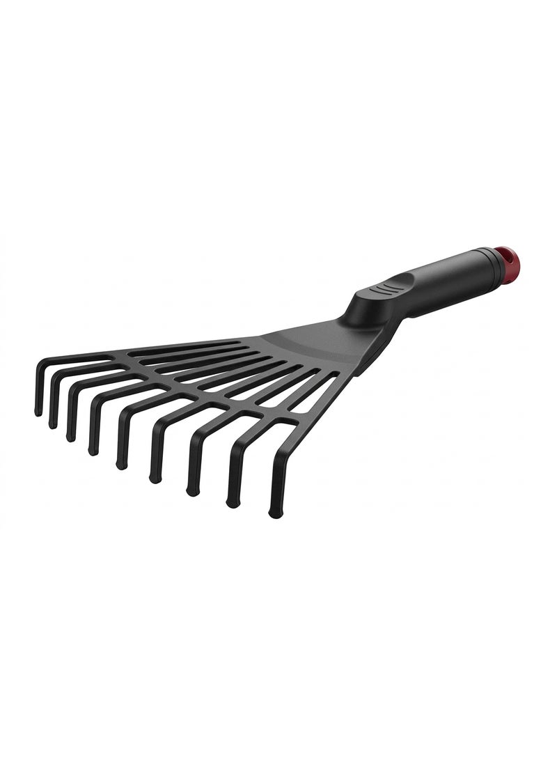 Hand Garden Rake - Black Reinforced Polypropylene - Image 1