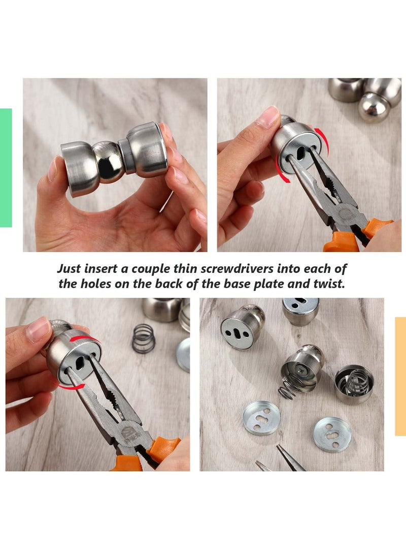 SYOSI SYOSI Powerful Magnetic DoorStop, Stainless Steel Magnetic Door Stopper Door Holder for Bedroom Bathroom Kitchen Home Office  - Image 4