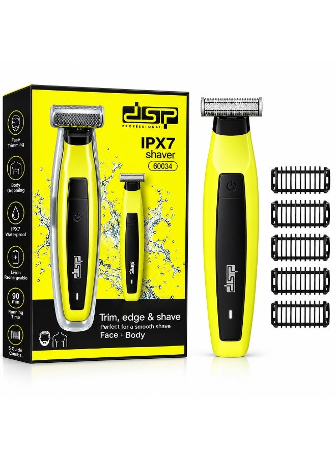 DSP Electric Beard Trimmer and Shaver, Face & Body Hair Trimmer for Men, Travel Lock, Low Noise, Electric Razor for Teen Boys, Facial Trimmer for Men, Waterproof Model 60334 - Image 1