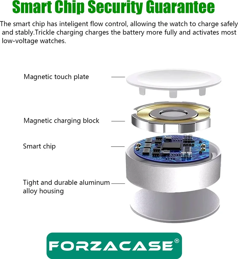 فورزاكاس Type-C Magnetic Charging Cable Compatible with Apple Watch 8 41MM and 45MM 1 Meter - FC017