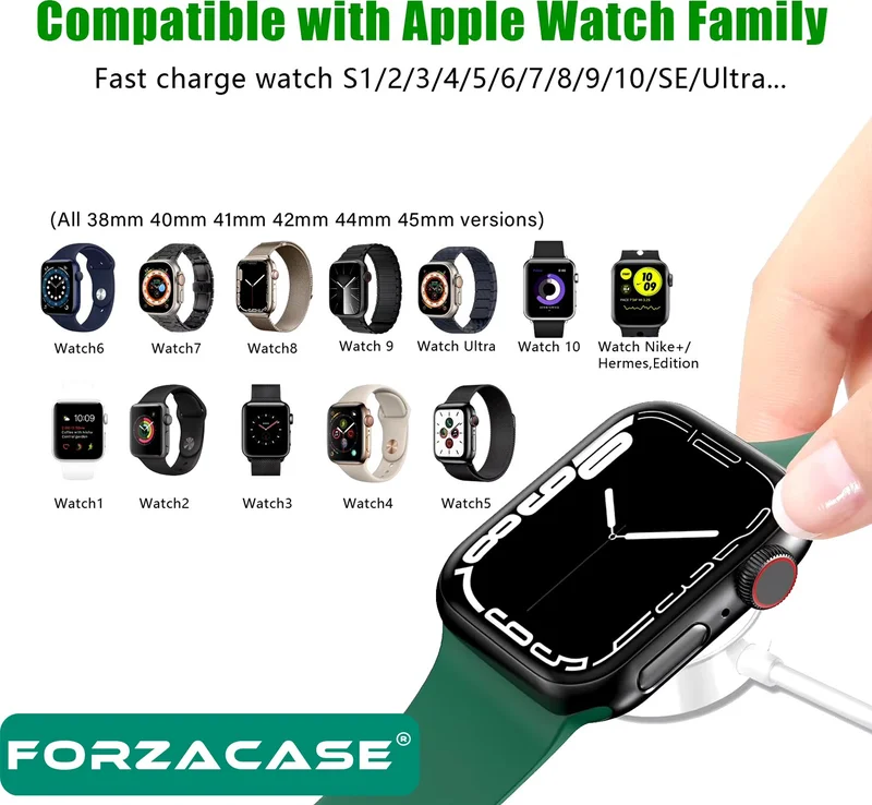 فورزاكاس Type-C Magnetic Charging Cable Compatible with Apple Watch 8 41MM and 45MM 1 Meter - FC017