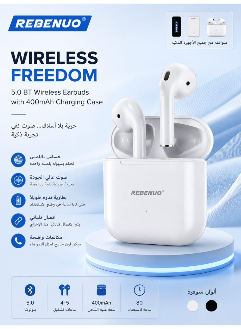 ريبنيو سماعات رأس لاسلكية بلوتوث، صوت غامر، صوت مكاني مخصص،REBENUO RCP57 - Image 3