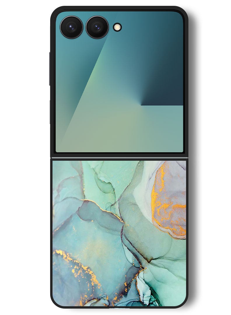 Theodor Case Compatible with Samsung Galaxy Z Flip 7 - 6.9 Inch Protection Shockproof Bumper Cover Crack Lines - Image 1