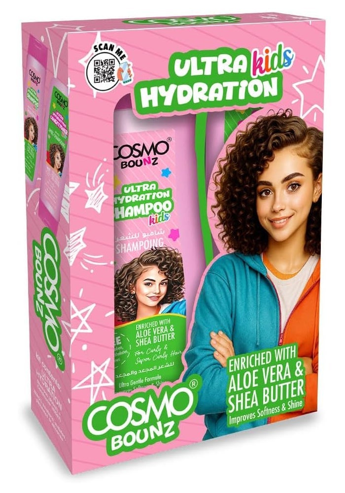 COSMO Bounz Ultra Hydration Kids Shampoo & Conditioner Gift Set - 400ml - Image 1
