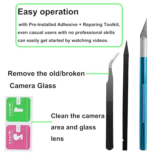 Anglepingping For Pixel 7 Back Rear Camera Lens Glass Replacement for Google Pixel 7 Rear Camera Glass with Pre-Installed Adhesive and Reparing Toolkits - Image 5